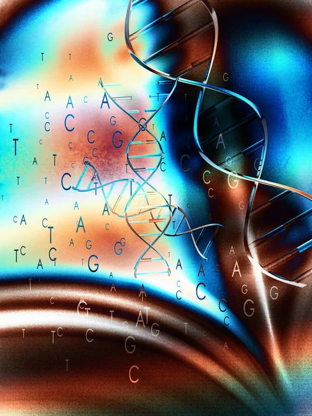 Sfondo Luminoso Con Dna Libro Spazio Testo — Foto Stock