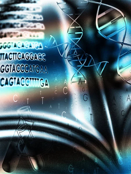 Bright Background Dna Book Space Your Text — Stockfoto