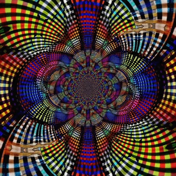 Fantasy Colorful Fractal Pattern Beautiful Kaleidoscope Illustration — Stockfoto