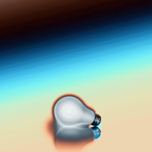 抽象的なカラフルな背景の電球 — ストック写真