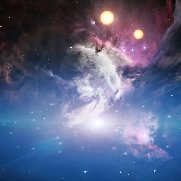 太空深处美丽的星系 Nasa提供的此图像的元素 — 图库照片