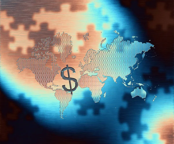 Abstrakter Hintergrund Mit Weltkarte — Stockfoto