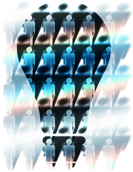 Kalabalık şeklinde bir grup insan.