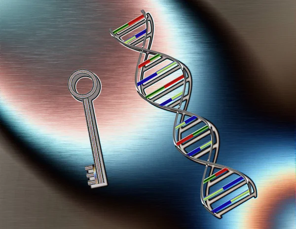 Dna Streng Sleutel Destructie — Stockfoto