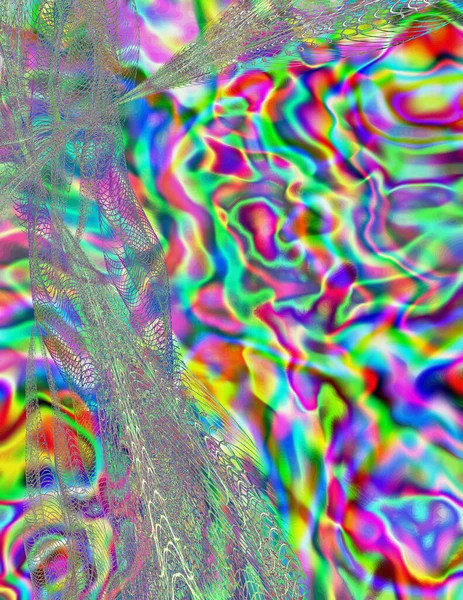 Ondas Digitales Abstractas Arte Moderno —  Fotos de Stock