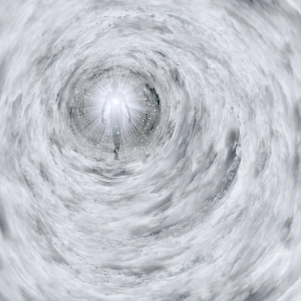 光空间背景的抽象隧道 — 图库照片