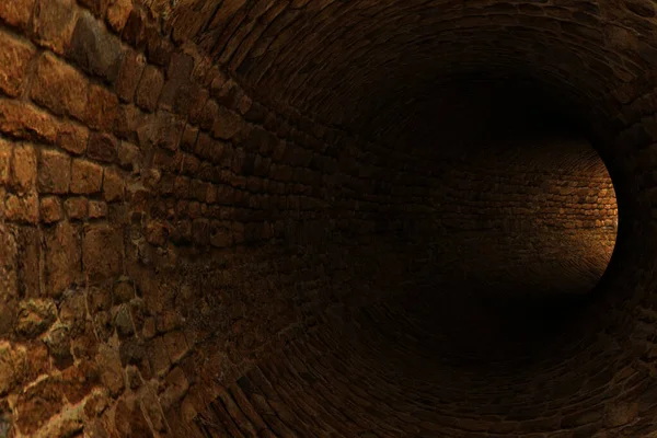 抽象的な石のトンネル 3Dレンダリング — ストック写真