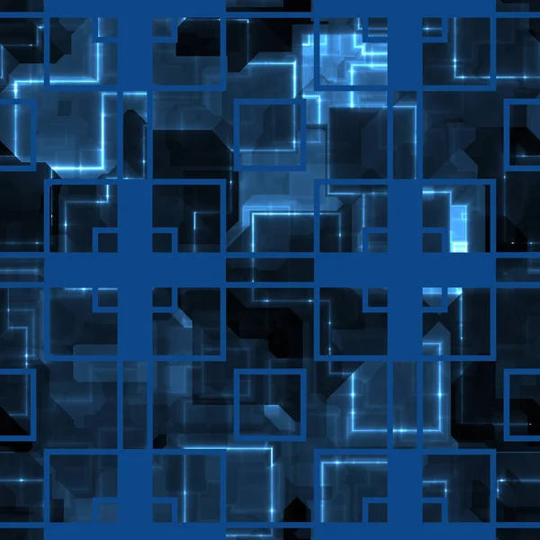 Abstract Blue Background Glowing Squares — Stock Photo, Image