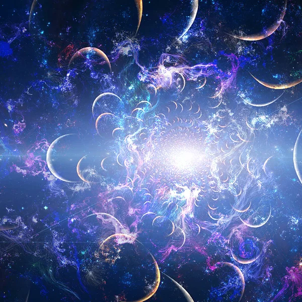 Abstract Fractal Background Rendering — Stock Photo, Image