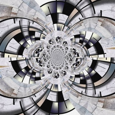 Sarmal tabanın soyut tasarımı, dijital sanat, fütüristik illüstrasyon 