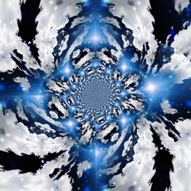 fantasy colorful fractal pattern. beautiful kaleidoscope illustration