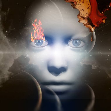 Siyah gökkuşaklı maske