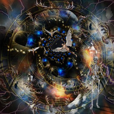 soyut kaotik fraktal esrarengiz arkaplan 