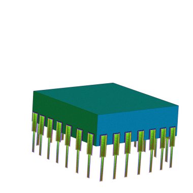 bilgisayar işlemcisi beyaz arkaplanda izole edildi
