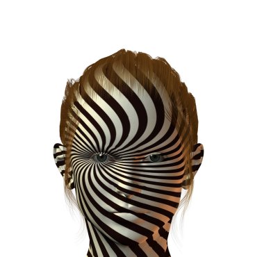 3 boyutlu insan yüzü, mandala küçültülmüş boyutu