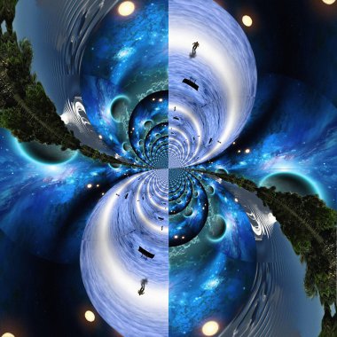 dijital soyut fraktal arkaplan