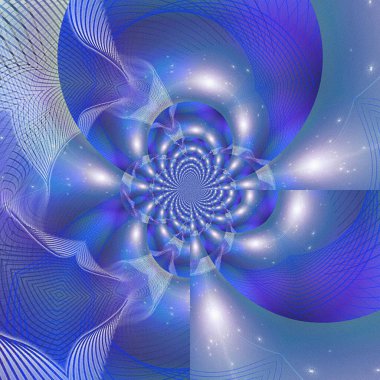 güzel tasarım mavi desen, fraktal illüstrasyon, soyut arkaplan