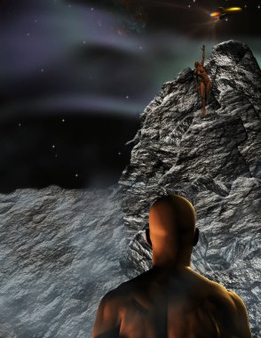 Modern soyut renk sürrealistik illüstrasyon