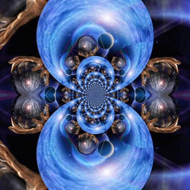 dijital soyut fraktal arkaplan