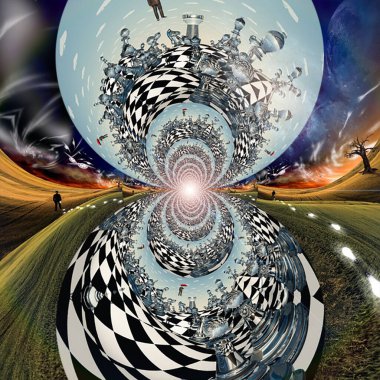 Kavramsal Modern Fütürist Soyut Renk Arkaplanı