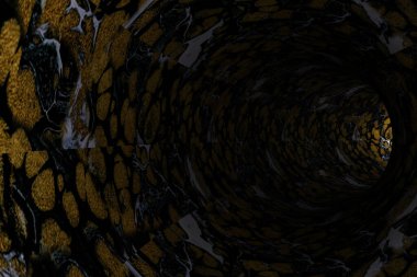 Soyut renkli bir tünel. 3D görüntüleme.