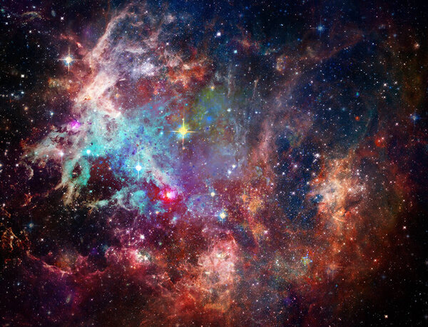Vivid space background. 3d rendering.