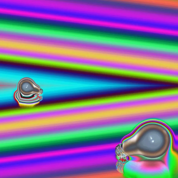 Light Bulb Abstract Colorful Background — Fotografia de Stock