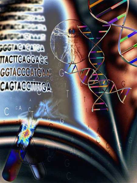 Heldere Achtergrond Met Dna Boek Ruimte Voor Tekst — Stockfoto