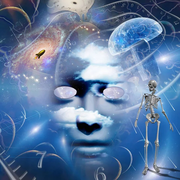 Kavramsal Modern Fütürist Soyut Renk Arkaplanı