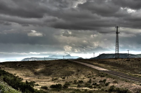 Strada Una Tranquilla Scena Rurale — Foto Stock