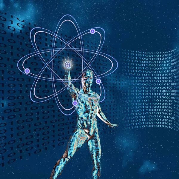Atom Abstrakt Bakgrund Med Utrymme För Din Text — Stockfoto