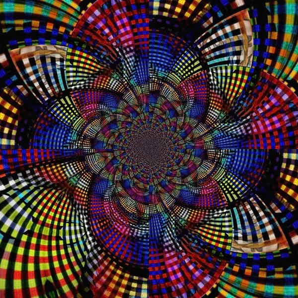 Fantasy Colorful Fractal Pattern Beautiful Kaleidoscope Illustration — Fotografia de Stock
