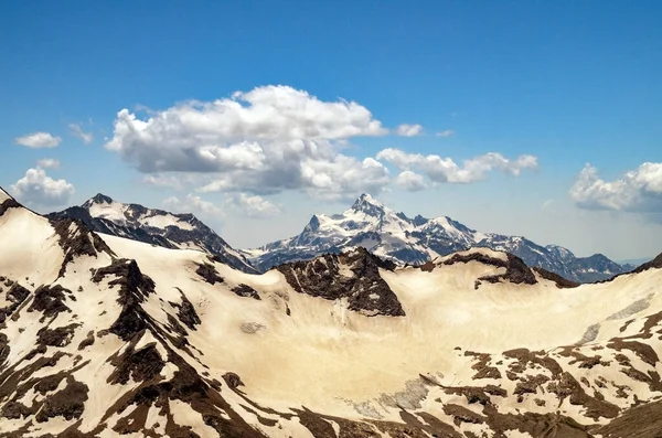 Les Montagnes Caucase Été Vue Elbrus Montagne Shtavleri Hauteur Est — Photo