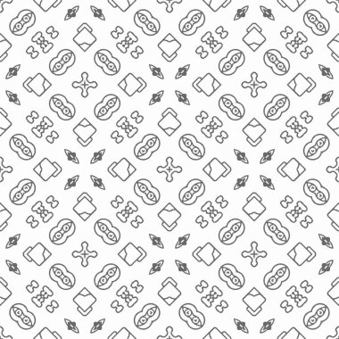 Soyut şekilsiz, siyah çizgi süsleme deseni yazdırmaya hazır