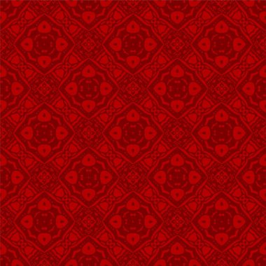 Kırmızı süs desenli, sözsüz, eski moda basılmaya hazır.