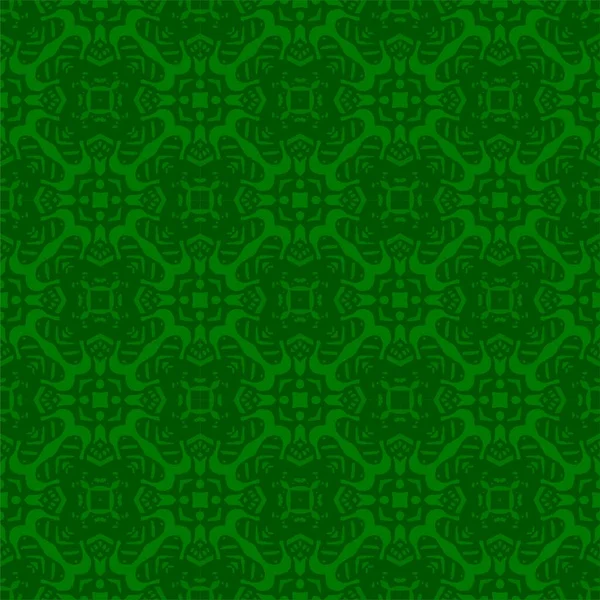 Padrão Ornamento Verde Songket Sem Costura Moda Antiga Luxo Pronto — Vetor de Stock