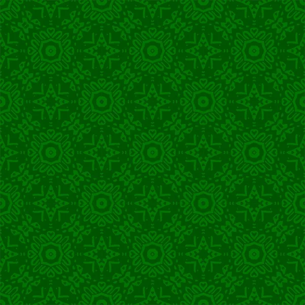 Patrón Ornamento Verde Canasta Sin Costuras Moda Antigua Lujo Listo — Vector de stock