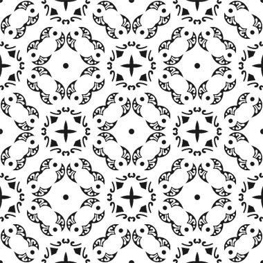 Kusursuz soyut siyah şekil ve çizgi. Basit desen süsleme arkaplanı