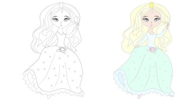 Beyaz prensesler izole edilmiş.