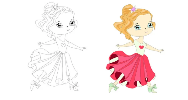 Princesses Isolated White — Stock Vector