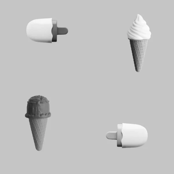 Fagylalt Készlet Háttér — Stock Fotó