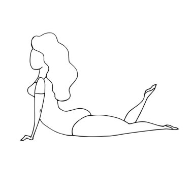 Mayolu kadın vektör çizimi