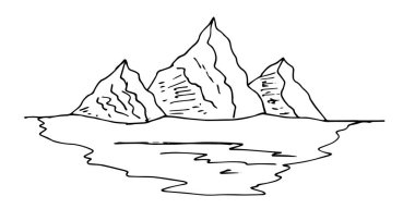 vector illustration of a sketch of a mountain