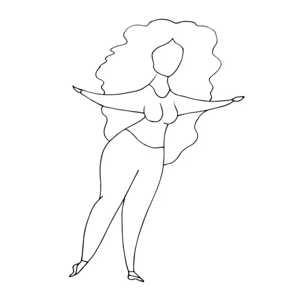 Femme Avec Coiffure Illustration Vectorielle Eps10 Graphique — Image vectorielle
