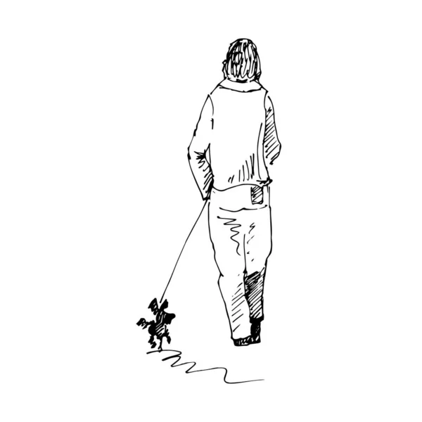 Διανυσματική Απεικόνιση Ενός Άνδρα Σκύλο — Διανυσματικό Αρχείο