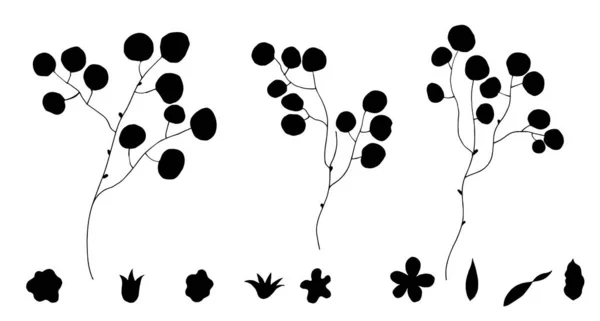 Vector Illustration Plants — Stock Vector