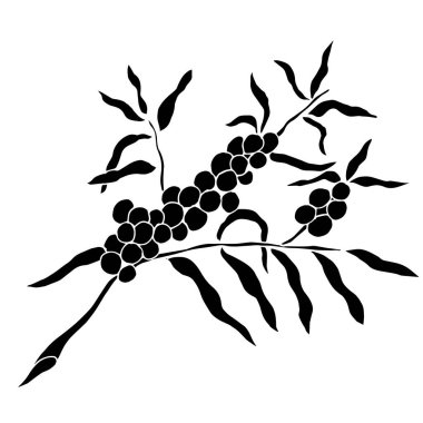 Beyaz üzerindeki su aygırının vektör çizimi