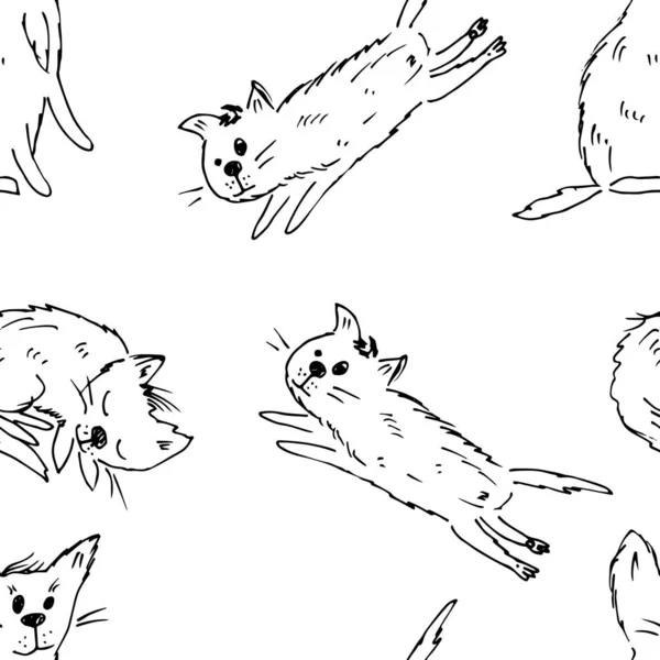 Vettoriale Illustrazione Simpatici Gatti — Vettoriale Stock