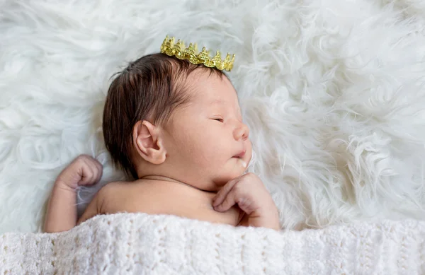 Portræt af en nyfødt baby dreng - Stock-foto