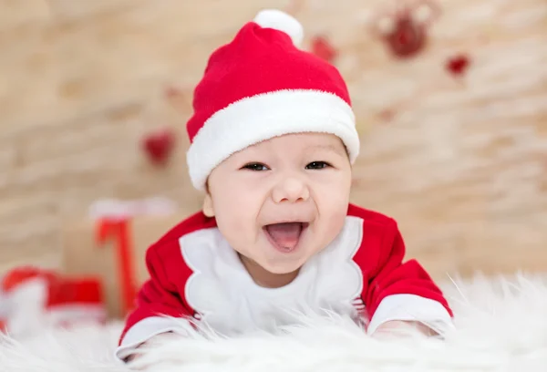 Glücklich neugeborener Weihnachtsmann — Stockfoto